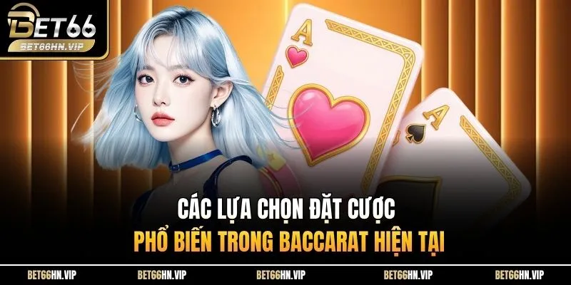 Các lựa chọn đặt cược phổ biến trong baccarat hiện tại